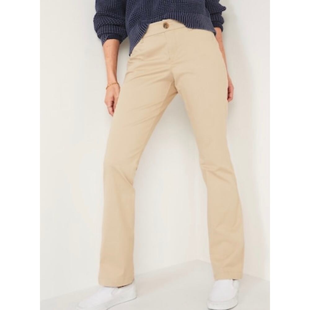 Old Navy Khaki Boot Cut Pants Size 8 NWT